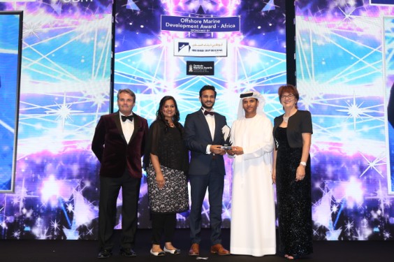 Seatrade Maritime Awards 2016 stage presentation of the Offshore Marine Development Award — Africa